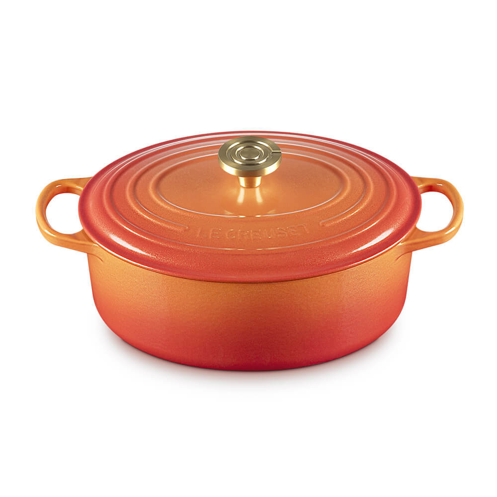 Le Creuset Flamme Dorée Signature Cast Iron Oval Casserole 29cm
